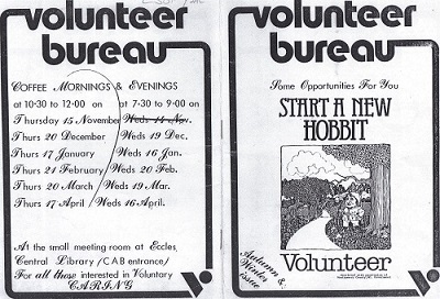 Volunteer Bureau Leaflet from circa 1977
