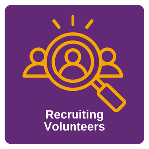 Recruiting Volunteers button