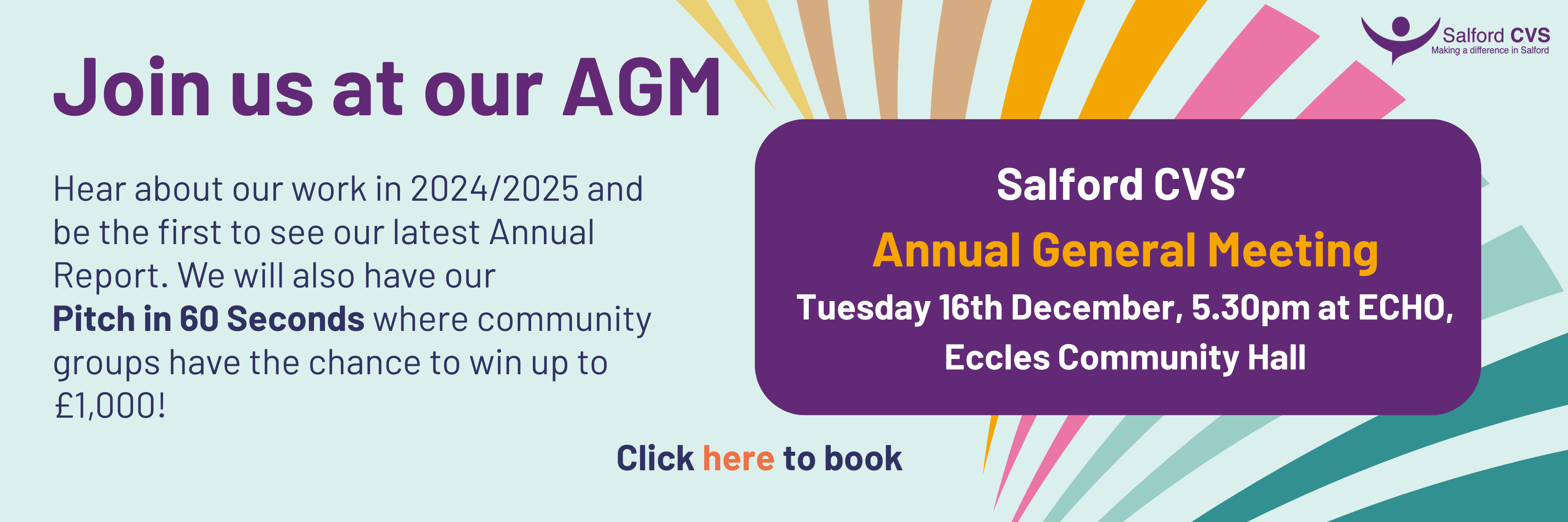 Book on our AGM - click to book