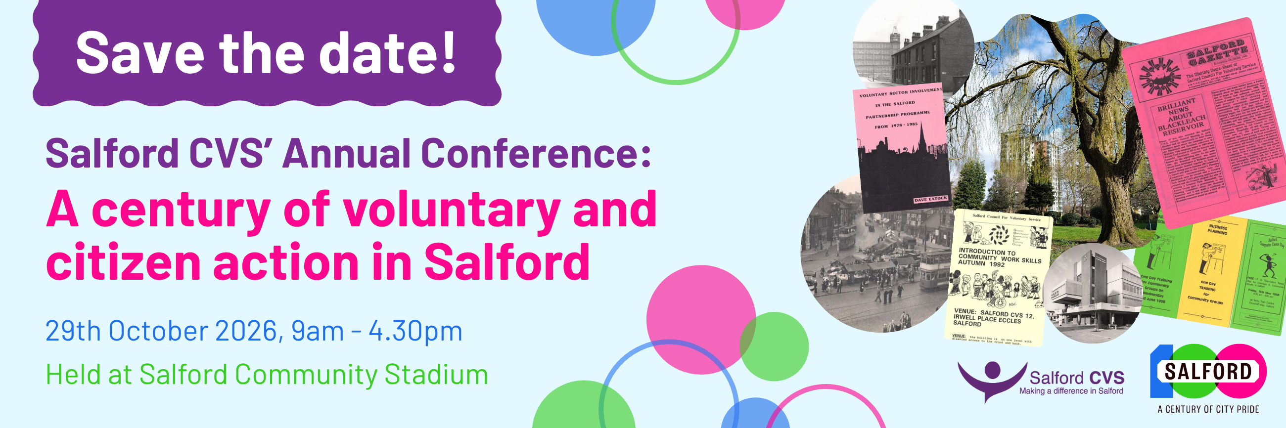 Salford CVS’ Annual Conference: A century of voluntary and citizen action in Salford