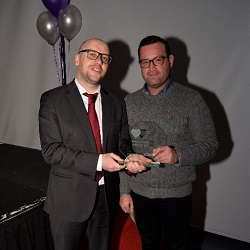 Social Enterprise Award Winner Veterans Garage and Jon Monk, Development Manager, The Business Group Salford