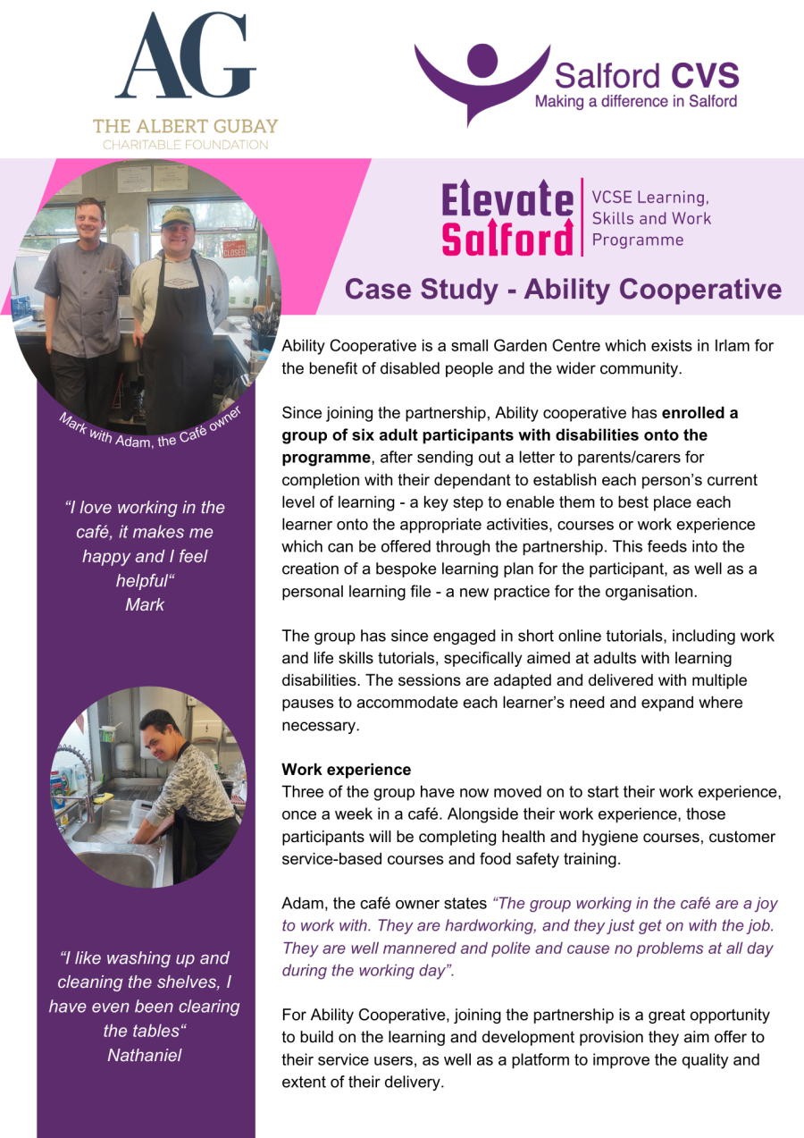 Elevate Salford case study - Ability Cooperative