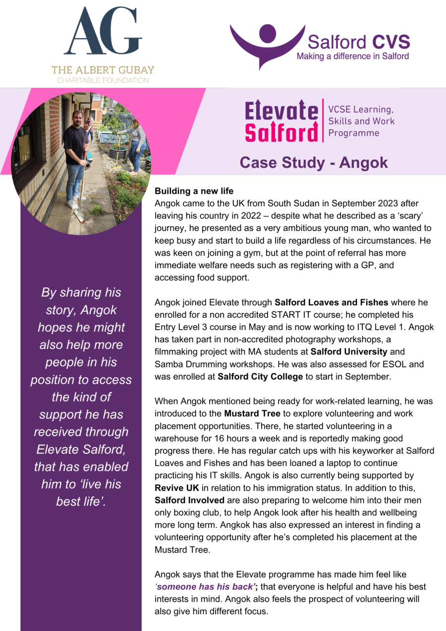 Elevate Salford Case study - Angok