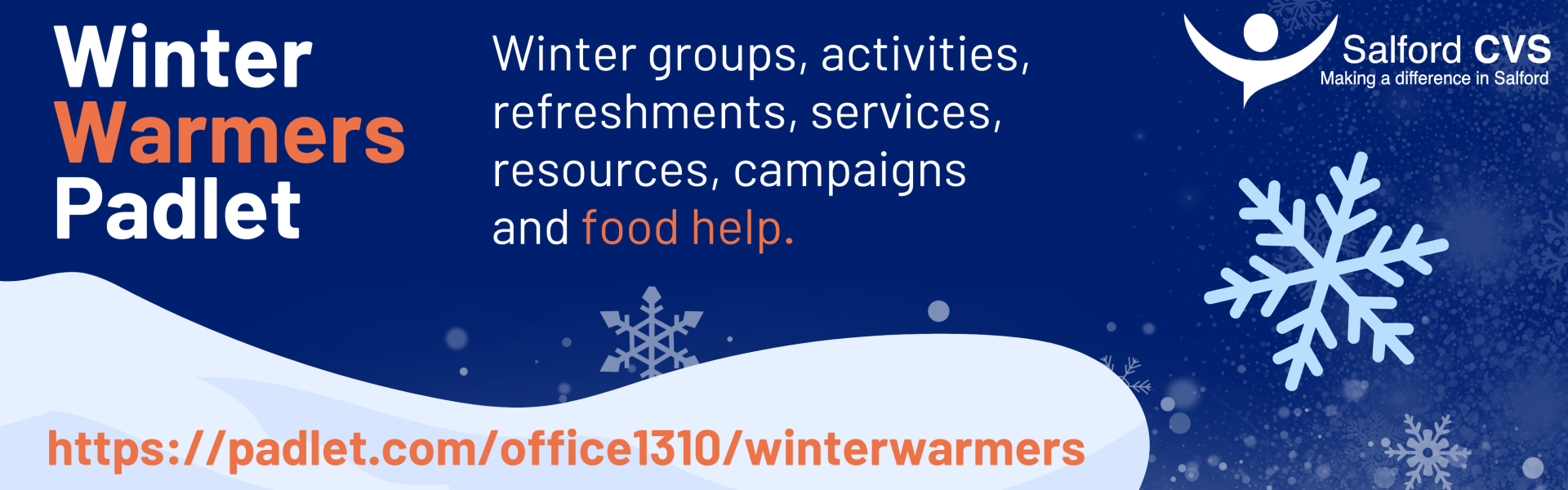 Winter Warmers Padlet banner