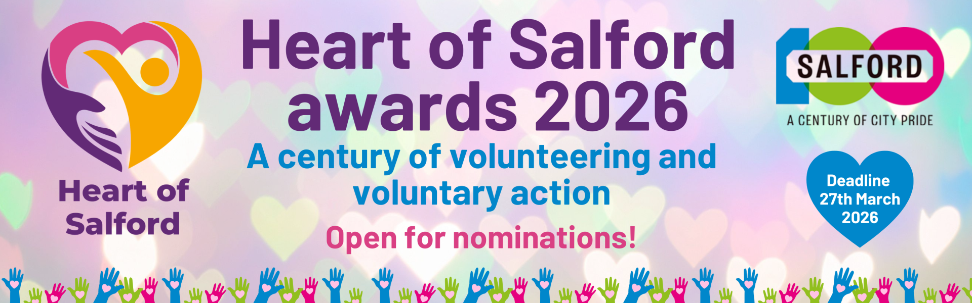 Heart of Salford 2026 awards - click to apply