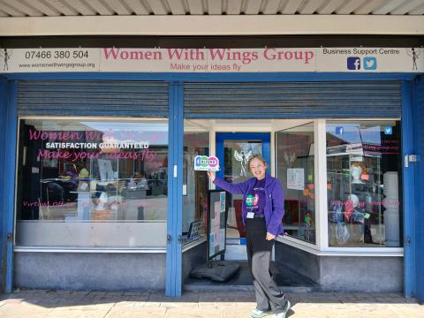 Grace outside Women With Wings
