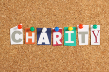 Charity on notice board