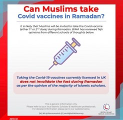 Covid vaccination and Ramadan graphic