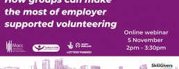 Skill Givers Webinar: How groups can make the most of employer supported volunteering