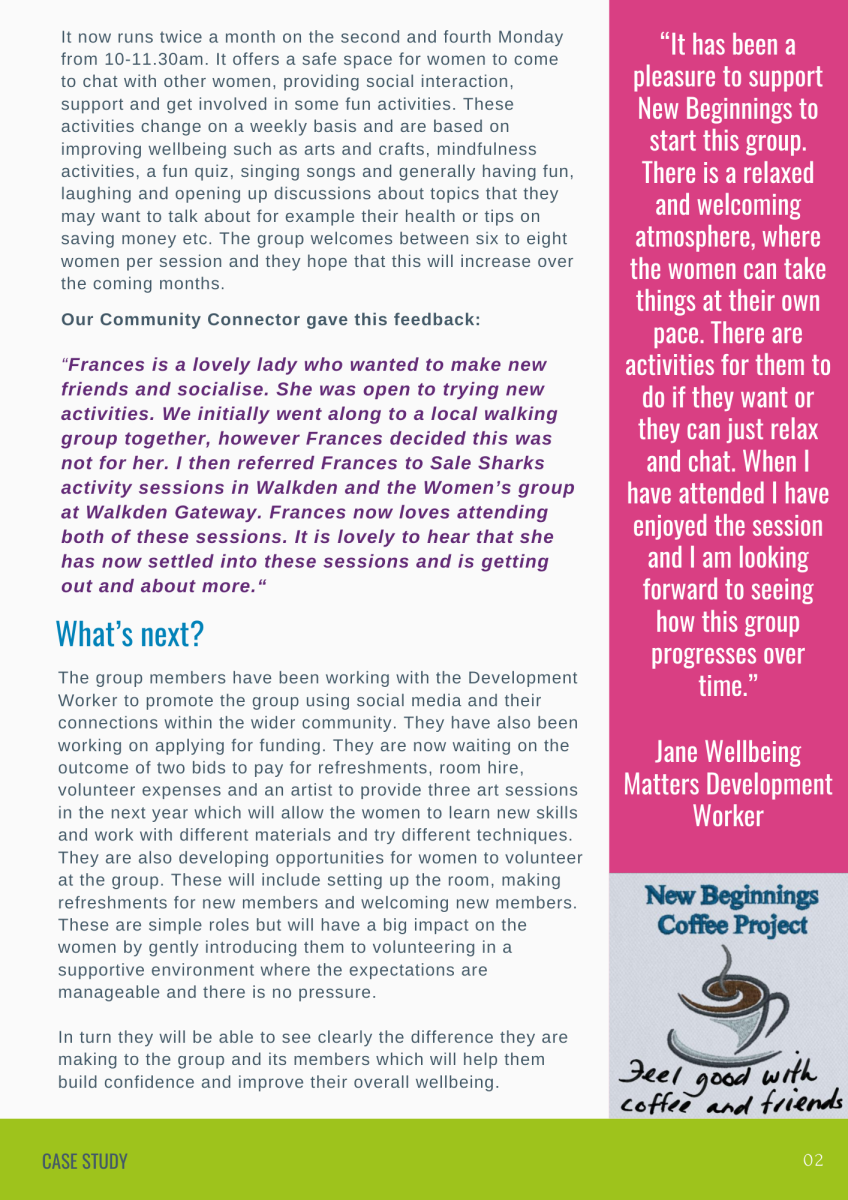 New Beginnings case study page 2 - click for pdf