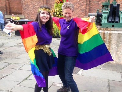 Becky and Louise at Pride