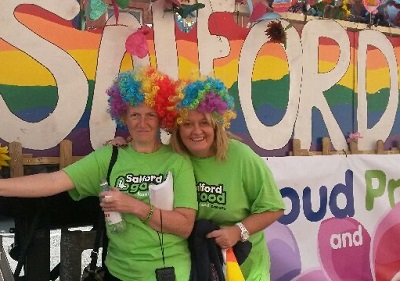 Louise and Gill at Pride
